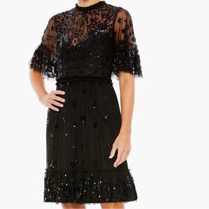 Mac Duggal Elegant Black Sequin Dress